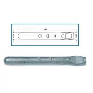 Reper stalowy ocynkowany MNOG 146mm - Sprzęt geodezyjny - miniaturka - grafika 1