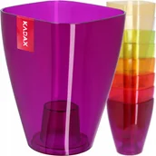 Donice - Doniczka kwadratowa Menfi 9 cm, fioletowa - miniaturka - grafika 1