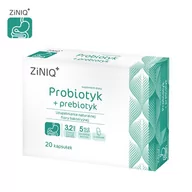 Witaminy i minerały - TITLIS SPÓŁKA Z OGRANICZONĄ ODPOWIEDZIALNOŚCIĄ ZINIQ Probiotyk + prebiotyk 20 kapsułek - miniaturka - grafika 1