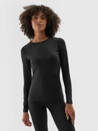 Koszulki sportowe damskie - Damski longsleeve treningowy 4F 4FWAW24TFLOF276 - czarny - miniaturka - grafika 1