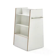 Meble do szkół i przedszkoli - Wózek na książki STORY, dwustronny, 876x625x1215 mm, biały - miniaturka - grafika 1