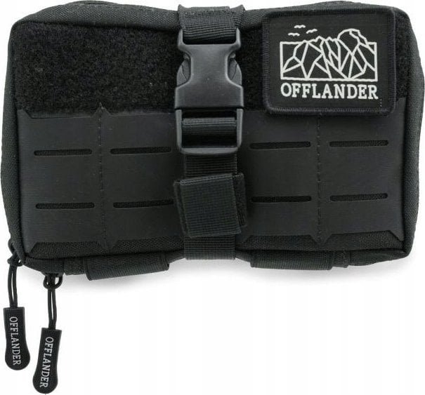 Offlander OFFLANDER SASZETKA TAKTYCZNA MOLLE Z RZEPEM NA POWERBANK I KABLE CZARNA