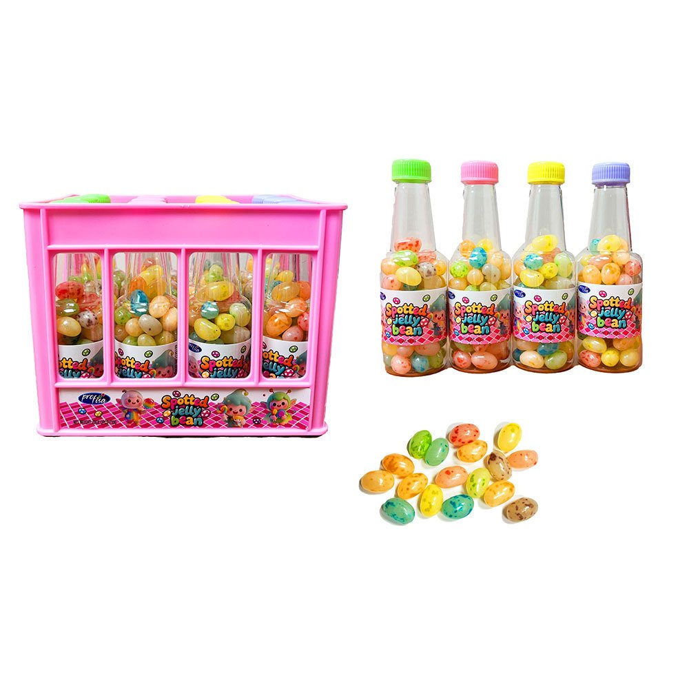 SPOTTED JELLY BEAN FASOLKI ŻELKI OWOCOWE W BUTELCE (60G) 12 SZT