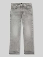 Spodnie damskie - Spodnie rozszerzane o skróconym kroju z mieszanki bawełny model ‘SOFT KICK FLARE’ - miniaturka - grafika 1