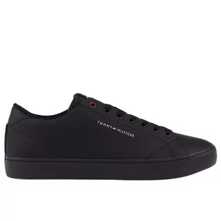 Buty sportowe męskie - Buty Tommy Hilfiger HI Vulc Core Low Leathers FM0FM04731-BDS - czarne - grafika 1