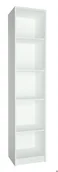 Regały - Wąski regał otwarty, R001, 39x35x180 cm, biel, mat - miniaturka - grafika 1