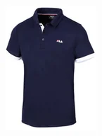 Koszulki sportowe męskie - Koszulka męska Fila  Polo Marc Navy M - miniaturka - grafika 1