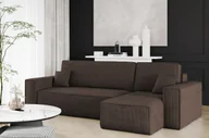 Narożniki - Sofa w kształcie L BEST narożnik tkanina Poso brązowy prawy - miniaturka - grafika 1