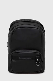 Calvin Klein Jeans plecak męski kolor czarny duży gładki - Plecaki - miniaturka - grafika 1
