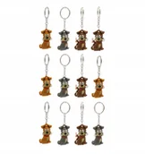 Breloki - BRELOK Pies piesek gumowy ZESTAW 12szt BRELOCZEK - miniaturka - grafika 1