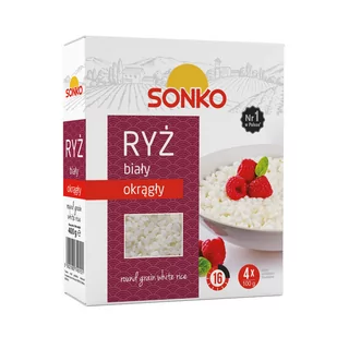 Sonko Ryż biały okrągły Risana 4x100 g - Ryż - miniaturka - grafika 1