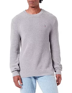 GANT sweter męski, szary melanż, XXL - Swetry męskie - miniaturka - grafika 1