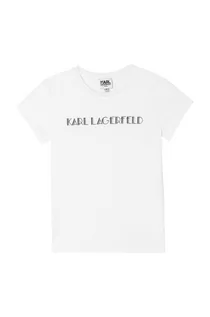 Koszulki dla dziewczynek - KARL LAGERFELD T-shirt dziecięcy - grafika 1