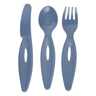Sztućce dla dzieci - Plastikowe sztućce dla dzieci Dark blue, Canpol Babies - miniaturka - grafika 1
