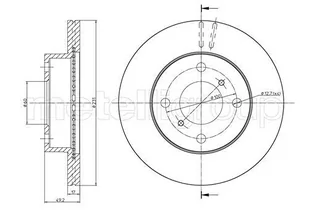 METELLI Tarcza hamulcowa 23-0587 - Szczęki hamulcowe - miniaturka - grafika 1