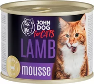 Mokra karma dla kotów - JohnDog For cats Mousse jagnięcina mus 200g - miniaturka - grafika 1