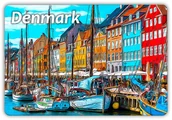 Magnesy - DANIA - KOPENHAGA - Łodzie - Centrum - Magnes na lodówkę - miniaturka - grafika 1