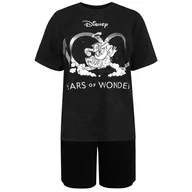 Piżamy damskie - Disney męska piżama na krótki rękaw, letnia piżama czarno-szara, bawełniana OEKO-TEX L - miniaturka - grafika 1