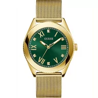 Zegarki męskie - Złoty zegarek Guess Noble z zieloną tarczą GW0495G4 - miniaturka - grafika 1