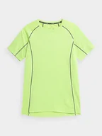 Koszulki sportowe męskie - 4F Koszulka funkcyjna w kolorze limonkowym - miniaturka - grafika 1