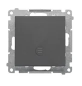 Wyłączniki światła i elektryczne - Wyłącznik pojedynczy z podświetleniem LED Simon 55 - grafitowy mat - miniaturka - grafika 1