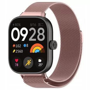 Pasek Bizon Strap Watch Chain do Xiaomi Redmi Watch 4 / Band 8 Pro, różowy - Akcesoria do smartwatchy - miniaturka - grafika 1