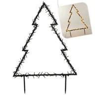 Bombki - Choinka świecąca zewnętrzna metalowa 300 LED 125 cm - miniaturka - grafika 1