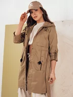 Kurtki damskie - Kurtka parka damska NOLES ciemnobeżowa Dstreet TY4280-XL - miniaturka - grafika 1