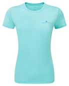 Bielizna sportowa męska - RONHILL Koszulka biegowa damska TECH SS TEE aqua mint/electric blue - miniaturka - grafika 1