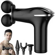 Masażery - Pistolet do masażu pleców ciała nóg masażer mocny massage gun 4 końcówki - miniaturka - grafika 1