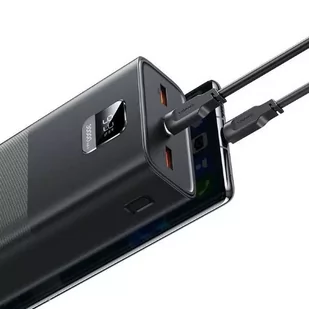 USAMS Powerbank PB68 30000mAh 65W QC3.0+PD Fast Charge + kabel USB-C/USB-C 100W czarny/black ATXLOGTC01 (US-CD185) - Powerbanki - miniaturka - grafika 2