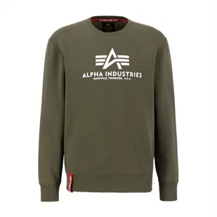 Bluza Alpha Industries Basic Sweater 178302257 - zielona - Bluzy sportowe męskie - miniaturka - grafika 1