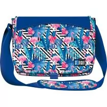 Stright flamingo pink blue Torba Na Ramię Flamingo Pink Blue - Torby szkolne - miniaturka - grafika 1