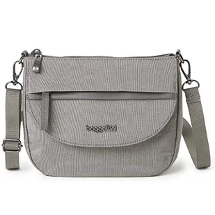 Baggallini Damska kieszeń crossbody 2.0 z RFID, jeden rozmiar, Szary - Połyskujący Sterling - Rozmiar Uniwersalny - Torebki damskie - miniaturka - grafika 1