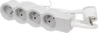 Listwy zasilające - HELMO Przedłużacz standard 4x2P+Z z przewodem 3.0m 3x1.5 mm2 biały/jasnoszary 049490 - miniaturka - grafika 1