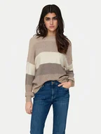 Swetry damskie - ONLY Sweter Atia 15220044 Beżowy Regular Fit - miniaturka - grafika 1