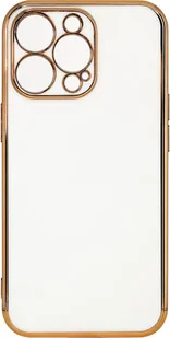 Etui ochronne Lighting Colour z osłoną aparatu i ramką ochronną kompatybilne z iPhone 13 Pro Biało-złoty - Etui i futerały do telefonów - miniaturka - grafika 1