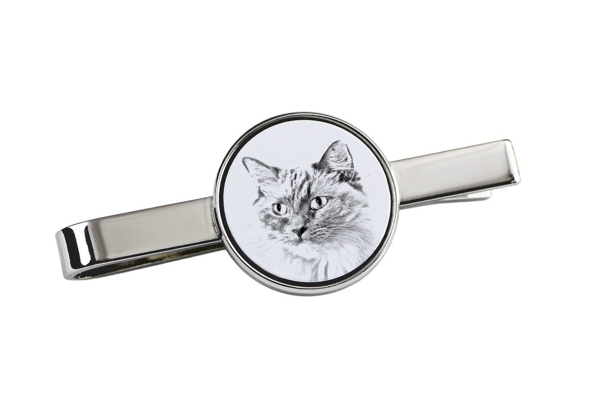 Ragdoll - spinka do krawata z kotem, personalizowany klips do krawata, wyjątkowy prezent dla mężczyzny marki Art-Dog