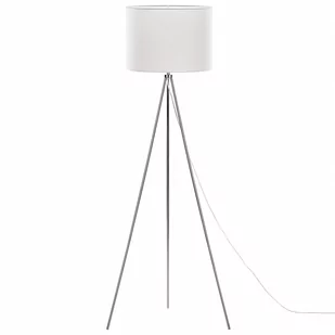 Beliani Lampa stojąca chromowano-biała 148 cm VISTULA - Lampy stojące - miniaturka - grafika 1