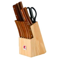 Noże kuchenne - BERGNER Zestaw noży w drewnianym bloku 13 szt. NATURE BG-8911-MM - miniaturka - grafika 1