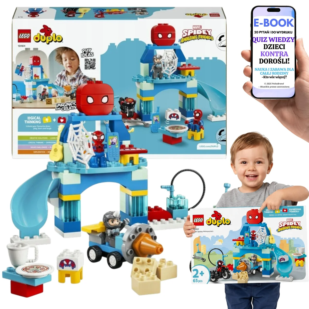 LEGO DUPLO Marvel Pajęcza Kryjówka Zabawka Konstrukcyjna dla Malucha 10464