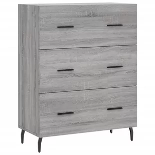 Witrynka szary dąb sonoma 69,5x34x180cm materiał drewnopochodny Lumarko! - Witryny - miniaturka - grafika 3