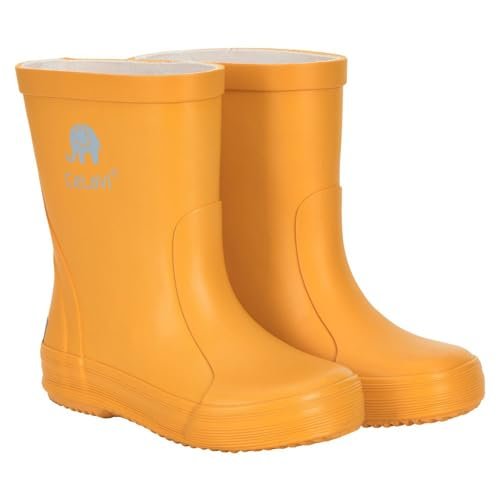 Celavi Unisex Basic Wellies Rain Boot buty dziecięce, Mineral Yellow - 20 EU