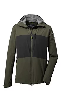 Killtec Męska kurtka funkcyjna / kurtka outdoorowa z kapturem i wentylacją pod pachami KOS 31 MN JCKT; ciemnooliwkowa, S, 39227-000 - Kurtki męskie - miniaturka - grafika 1
