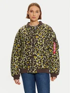 Kurtki damskie - Alpha Industries Kurtka bomber 108010C Zielony Regular Fit - miniaturka - grafika 1