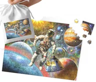 Puzzle - PUZZLE - ASTRONAUTA KOSMOS WZORY DLA CHŁOPCA 110EL + WORECZEK - miniaturka - grafika 1
