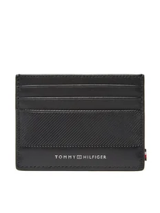 Tommy Hilfiger Etui na karty kredytowe Th Foundation Cc Holder AM0AM13506 Czarny - Etui na dokumenty i karty - miniaturka - grafika 1