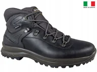 Buty trekkingowe męskie - Grisport Nero Pecos Czarne Buty Skórzane Trapery Męskie Membrana Gritex - miniaturka - grafika 1
