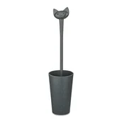 Akcesoria do wc - Koziol Szczotka do WC Miaou Recycled szara 7017120 - miniaturka - grafika 1