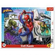 Puzzle - Trefl Puzzle 25el ramkowe Odważny Spiderman 31347 - miniaturka - grafika 1